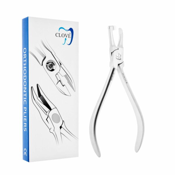 Straight orthodontic forceps for removing back brackets