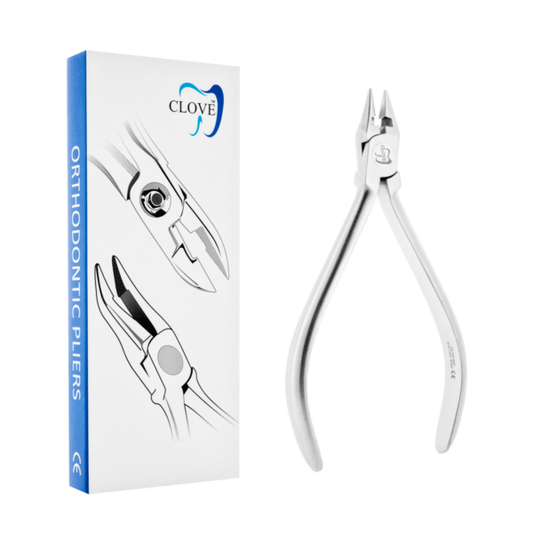 Orthodontic wire bending forceps with cutter