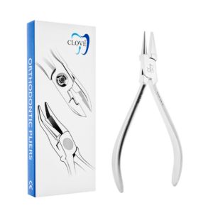 Dental wire bending forceps with a long beak