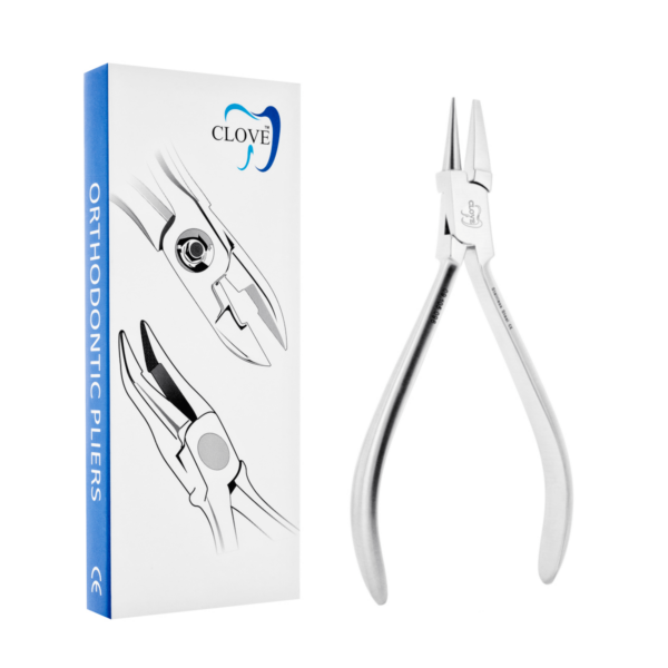 Dental wire bending forceps with a long beak