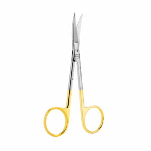 Iris scissors curved sharp-sharp TC Gold