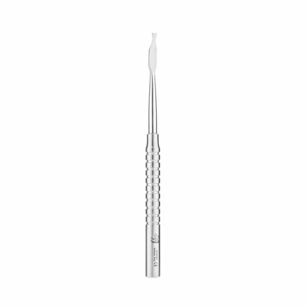 Implant bone chisel right-handed curved