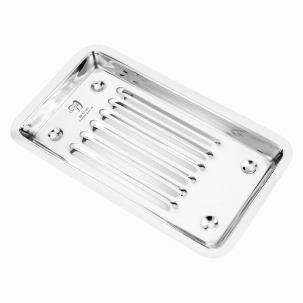 Metal tray for surgical and dental instruments