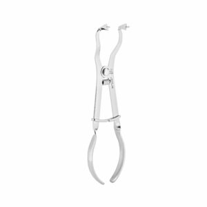 Orthodontic rubber dam forceps