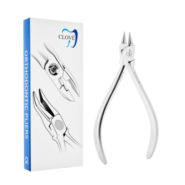 Round orthodontic forceps for bending the wire